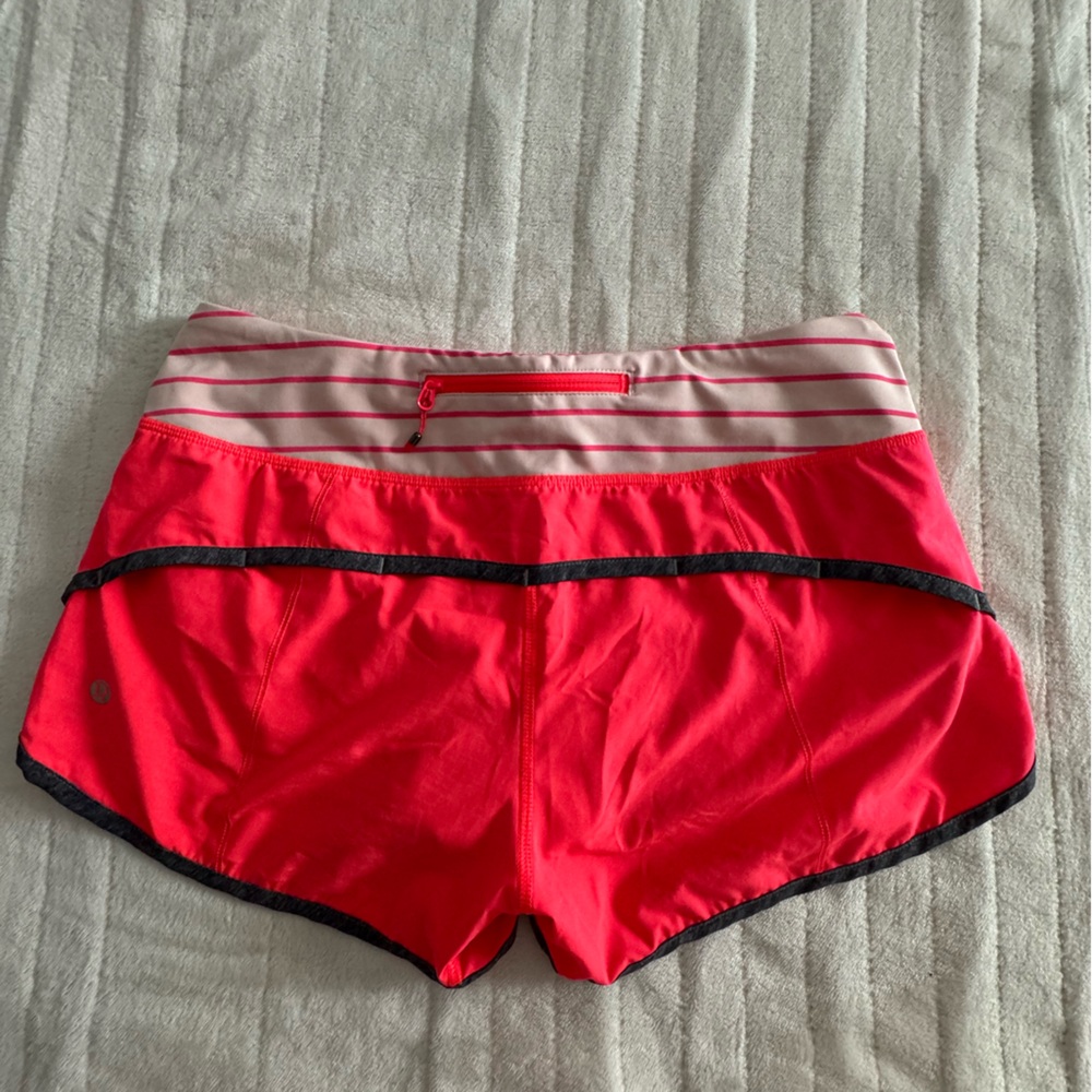 Lululemon Athletica Pink and Black Athletic Shorts - Picture 2 of 3